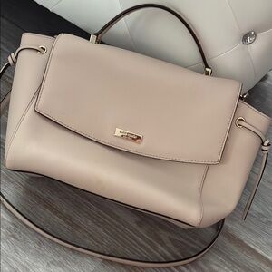 Kate Spade Cream Leather Satchel with Gold Hardware
